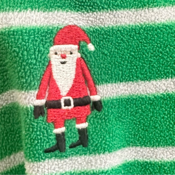 Carter’s Christmas Green Striped Fleece Zip Footed Sleeper Boys 24 Months - Picture 6 of 7